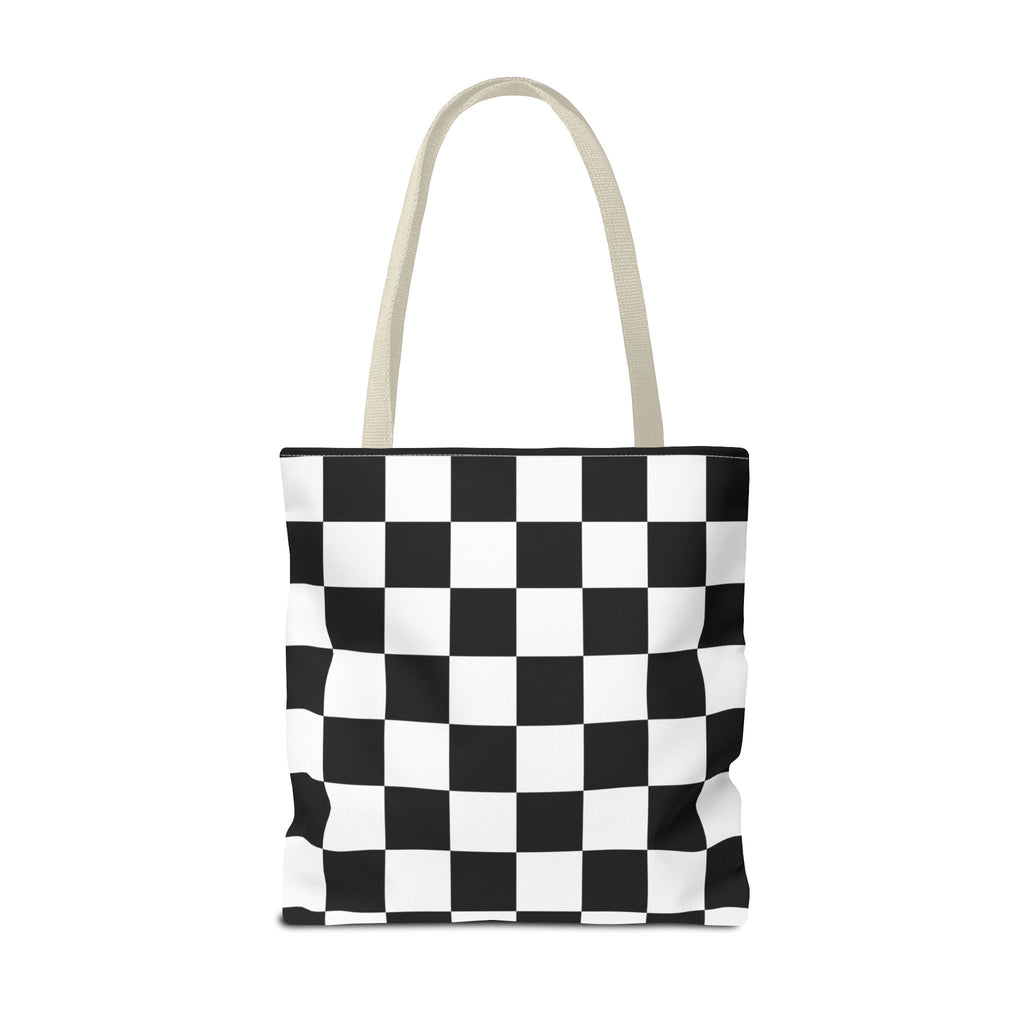Tote Bag Finish Line - Checkered Victory – Tote Bag for Racing Fans