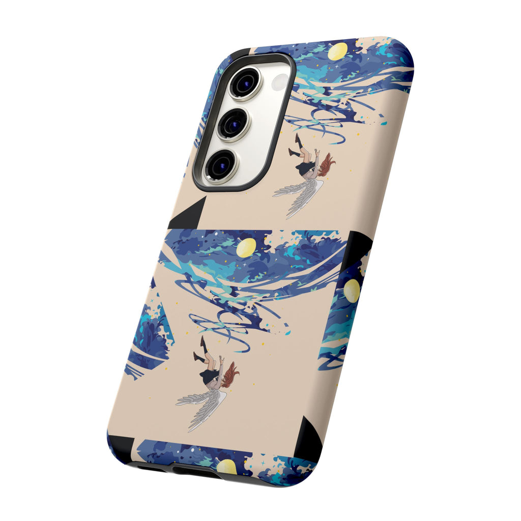 Artistic Phone Case with Abstract Design, Vivid Blue Waves and Fish, Stylish Phone Accessory, Unique Gift Idea, Trendy Tech Decor, [...]