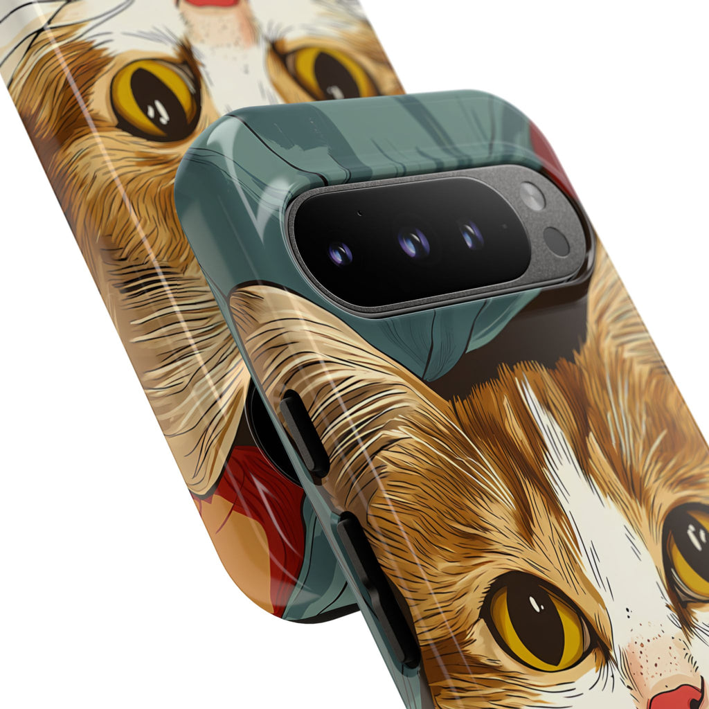 Cute Cat Phone Case - Ideal for Cat Lovers, Pet Owners, Birthday Gifts, Smartphone Accessories, Funny Pet Humor