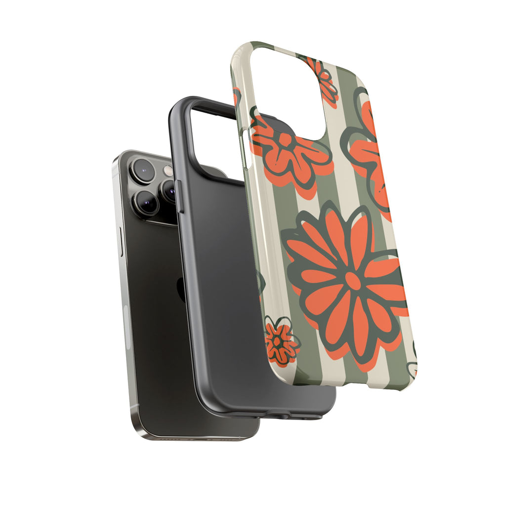 Floral Tough Phone Case - Trendy Protector for Pet Lovers, Super Cute Gift, Floral Design, Stylish Phone Cover, Unique Accessory
