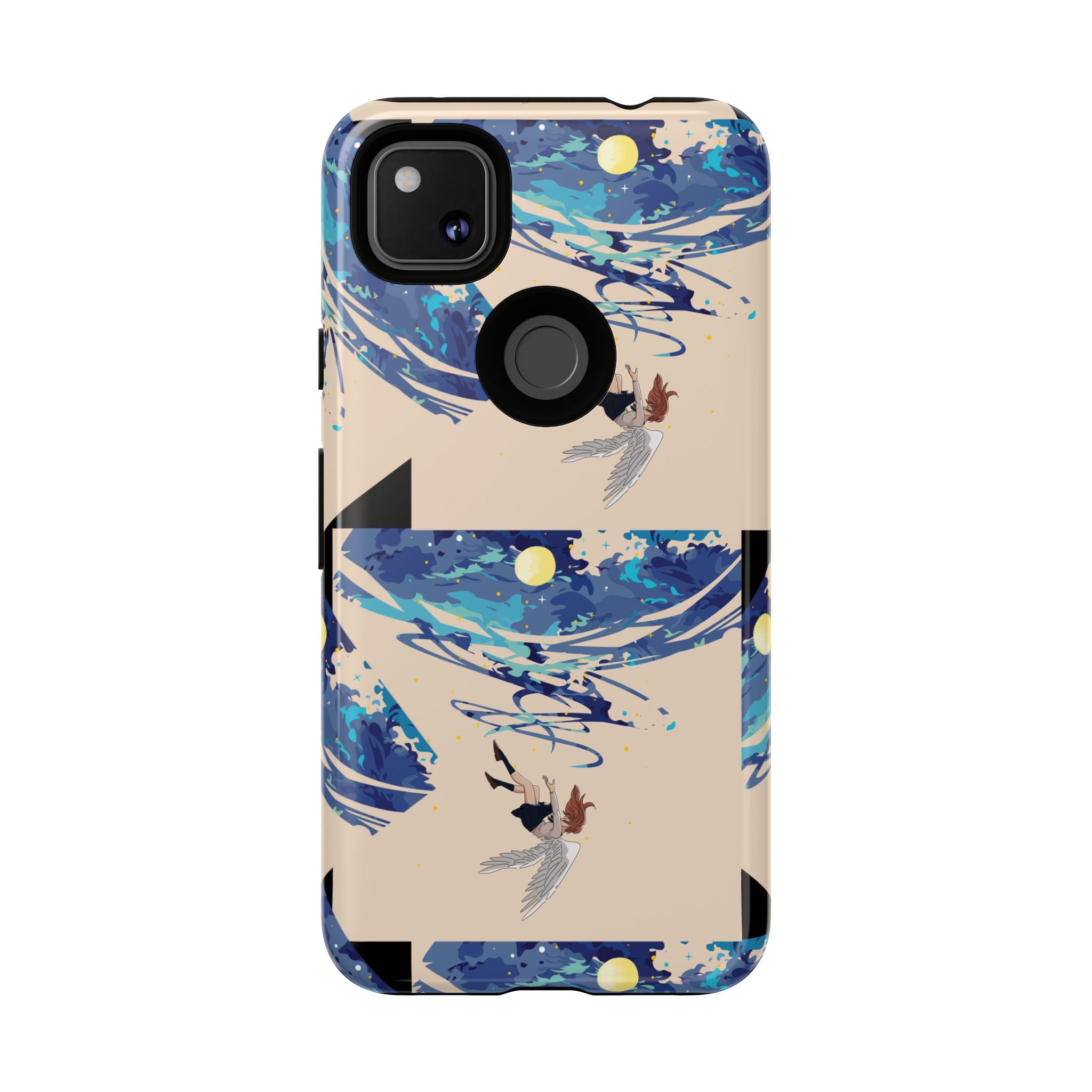 Artistic Phone Case with Abstract Design, Vivid Blue Waves and Fish, Stylish Phone Accessory, Unique Gift Idea, Trendy Tech Decor, [...]