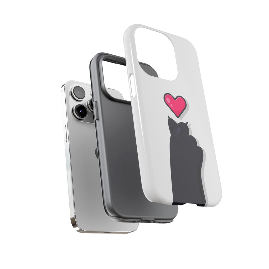 Cute Cat Love Phone Case, Tough Cell Phone Cover, Animal Lover Gifts, Pet Parent Accessories, Valentine's Day Essentials