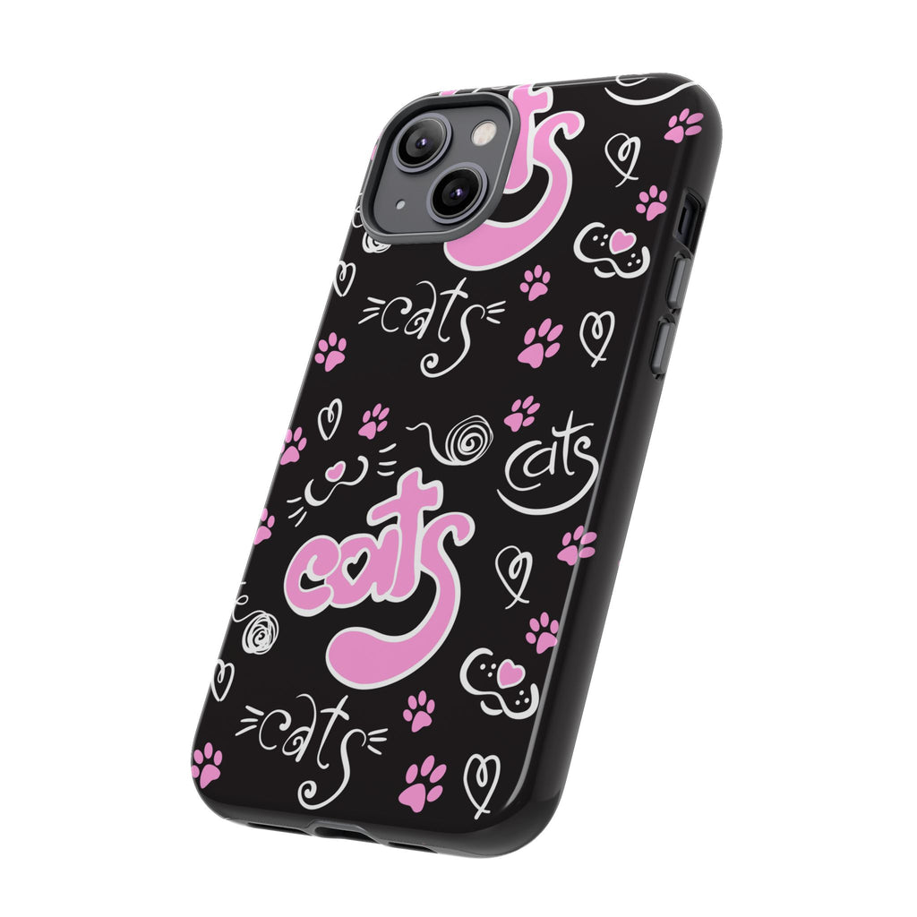 Cute Cat Print Phone Cases, Tough Cases for Cat Lovers, Pet Phone Cover, Gift for Cat Moms, Stylish Phone Accessories