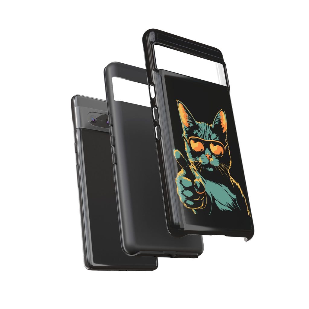 Cool Cat Phone Case, Stylish Phone Cover, Pet Lover Gift, Cute Cat Design, Fun Cat Accessories