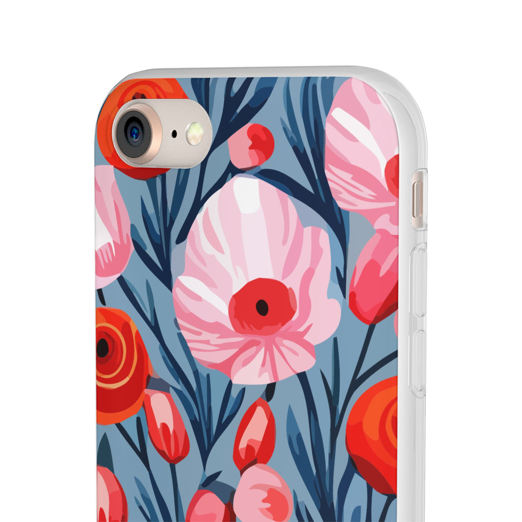 Beautiful Floral Flexi Cases for Phone, Stylish Protective Cover, Gift for Her, Phone Accessories, Floral Design