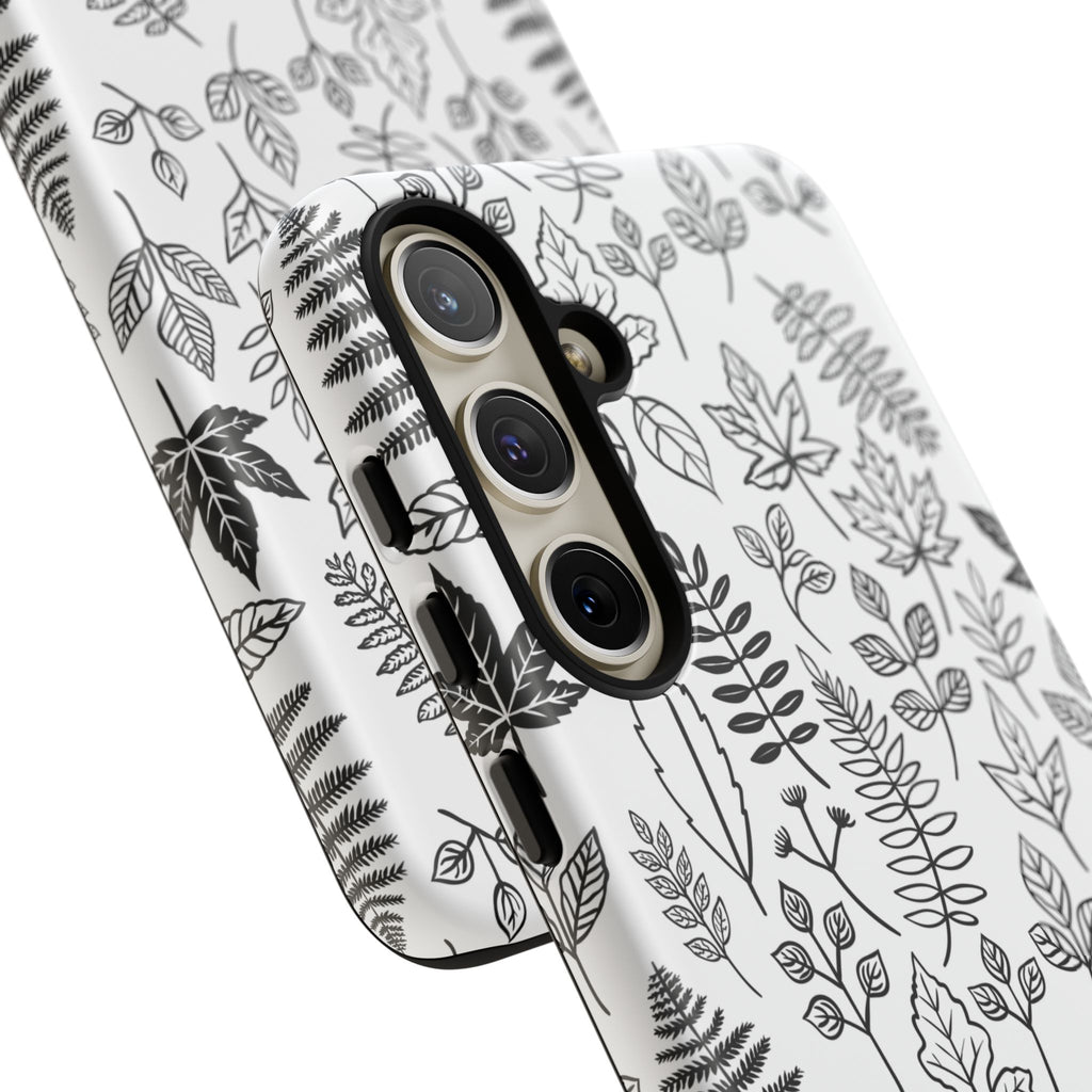 Stylish Phone Case for Nature Lovers, Botanical Design, Gift for Her, Fall Accessories, Customizable Tech Gear