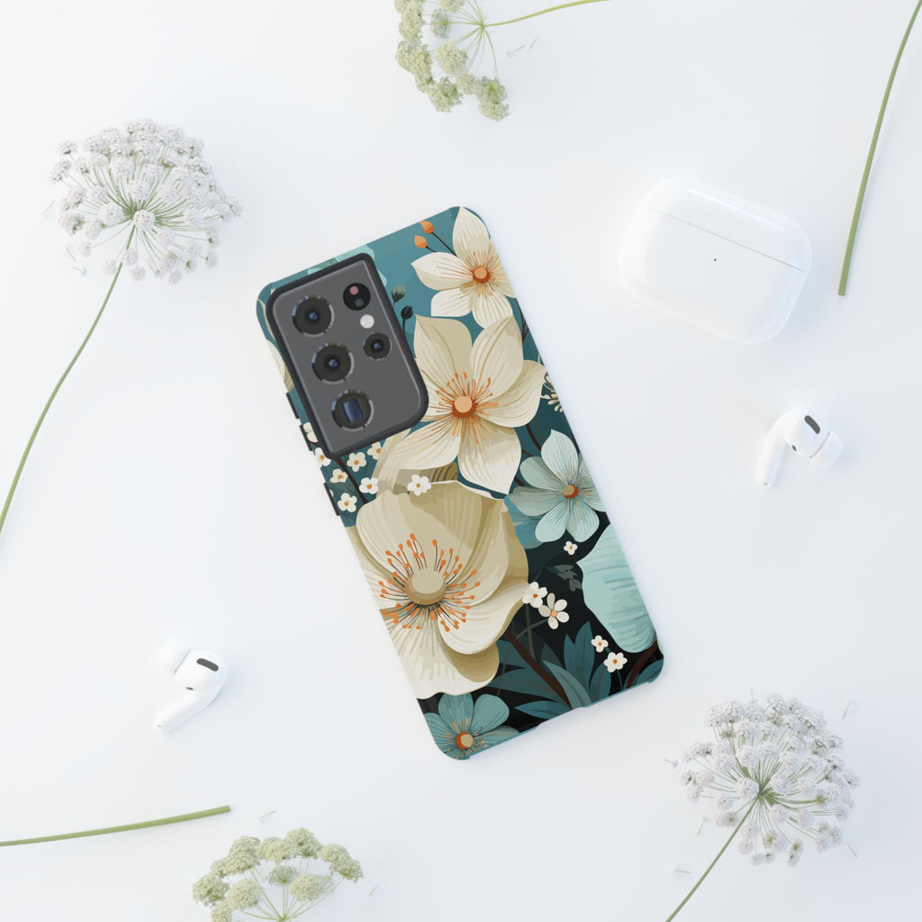 Floral Phone Case, Stylish Tough Cases with Botanical Design, Flower Print Phone Cover, Gifts for Nature Lovers, Eco-Friendly Mobile Cover