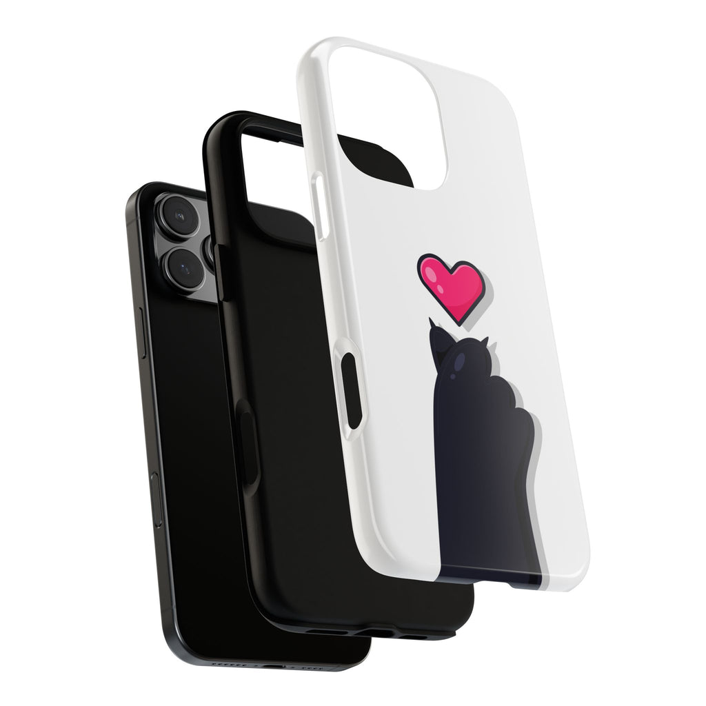 Cute Cat Love Phone Case, Tough Cell Phone Cover, Animal Lover Gifts, Pet Parent Accessories, Valentine's Day Essentials