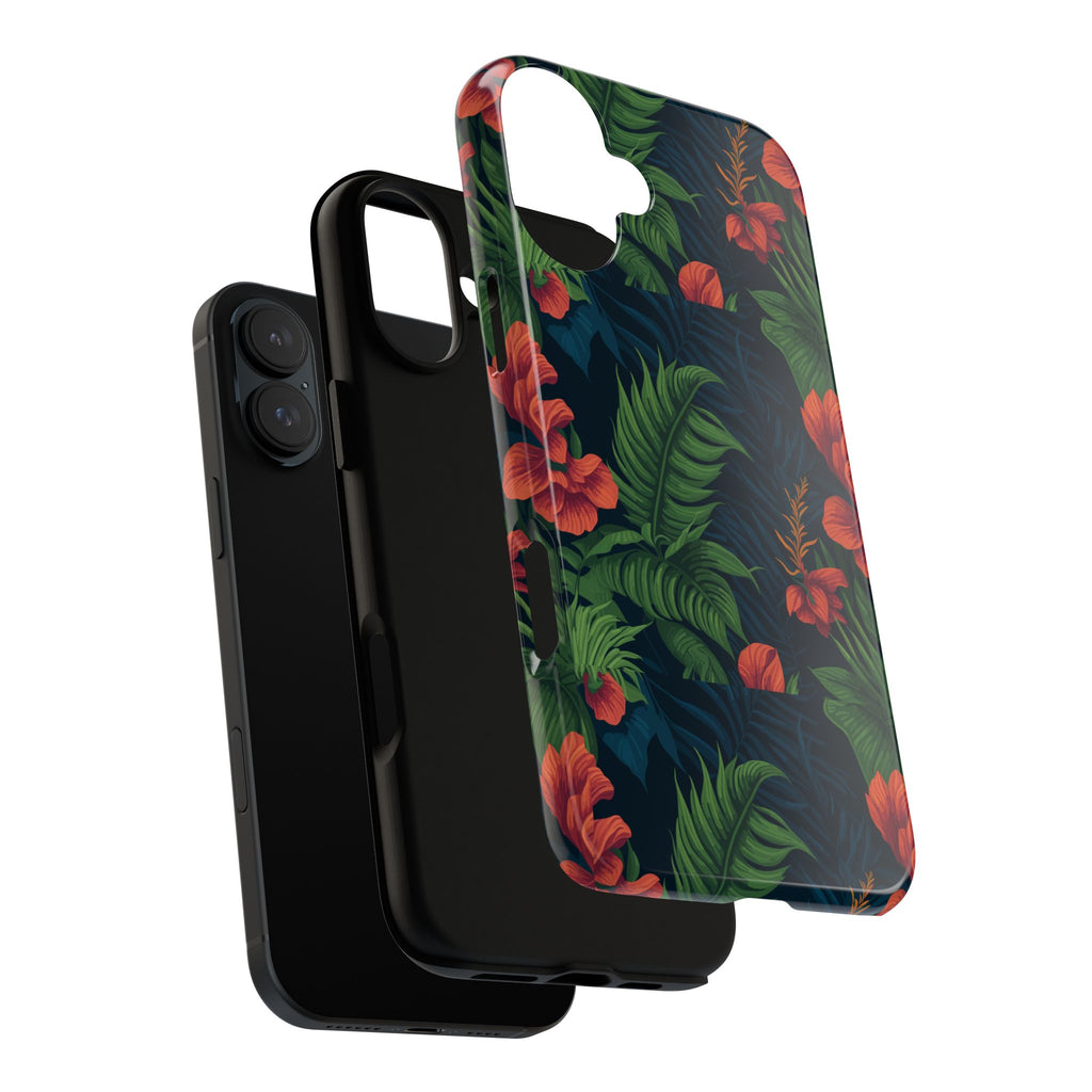 Tropical Phone Case with Floral Design, Eco-Friendly Protection for Summer Vibes, Ideal Gift for Nature Lovers, Vibrant Background