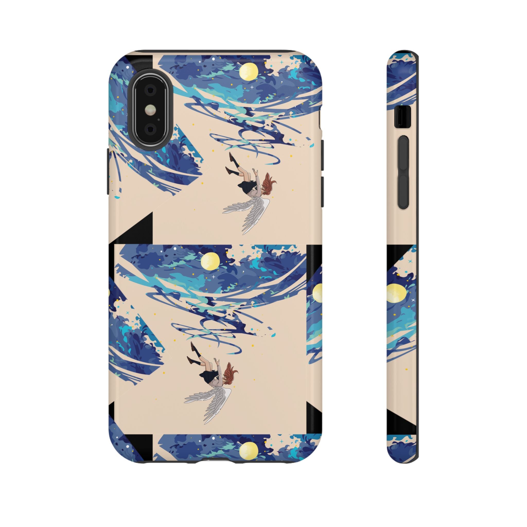 Artistic Phone Case with Abstract Design, Vivid Blue Waves and Fish, Stylish Phone Accessory, Unique Gift Idea, Trendy Tech Decor, [...]