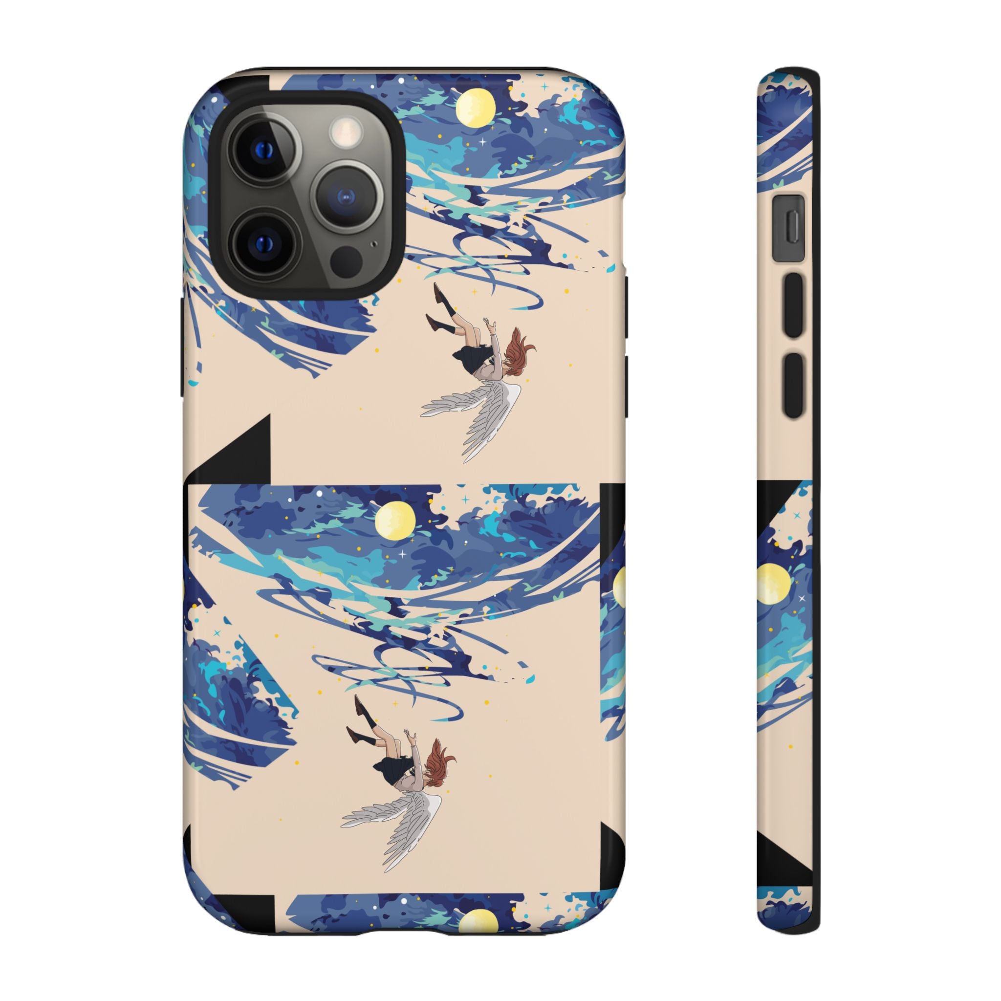 Artistic Phone Case with Abstract Design, Vivid Blue Waves and Fish, Stylish Phone Accessory, Unique Gift Idea, Trendy Tech Decor, [...]