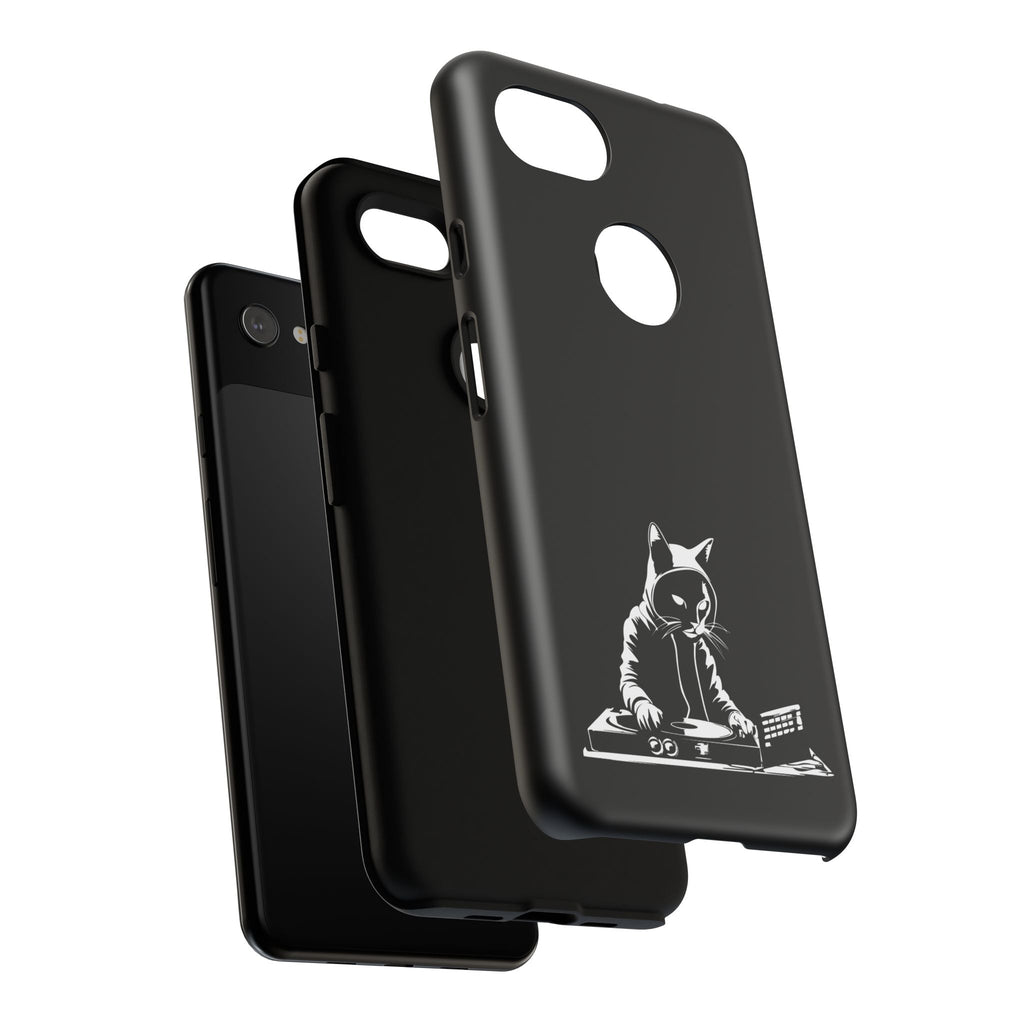 Cat DJ Phone Case | Stylish Tough Cases for Music Lovers, Gift for Cat Owners, Unique Phone Accessory, Cool Tech Gear