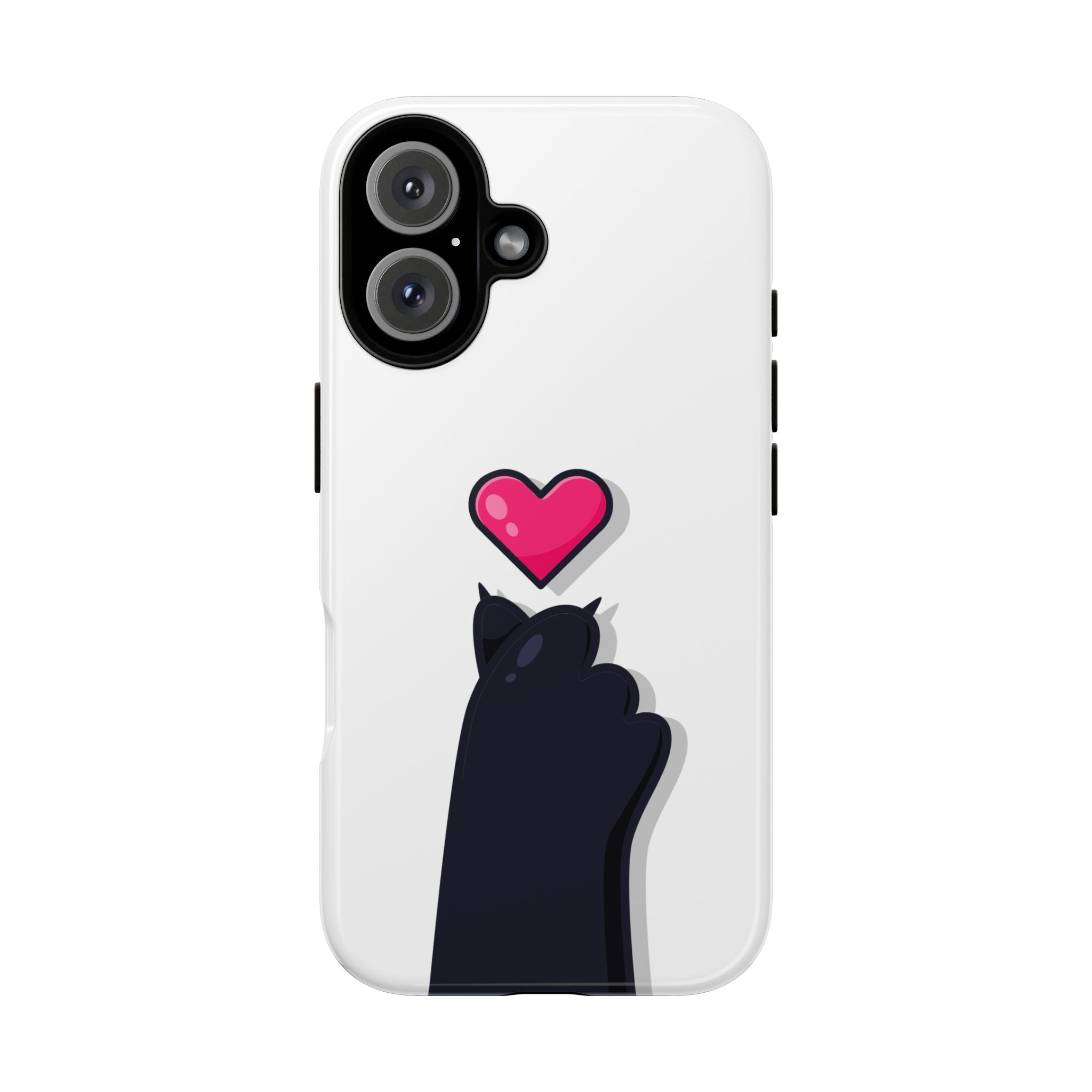 Cute Cat Love Phone Case, Tough Cell Phone Cover, Animal Lover Gifts, Pet Parent Accessories, Valentine's Day Essentials