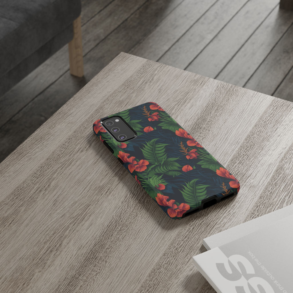 Tropical Phone Case with Floral Design, Eco-Friendly Protection for Summer Vibes, Ideal Gift for Nature Lovers, Vibrant Background