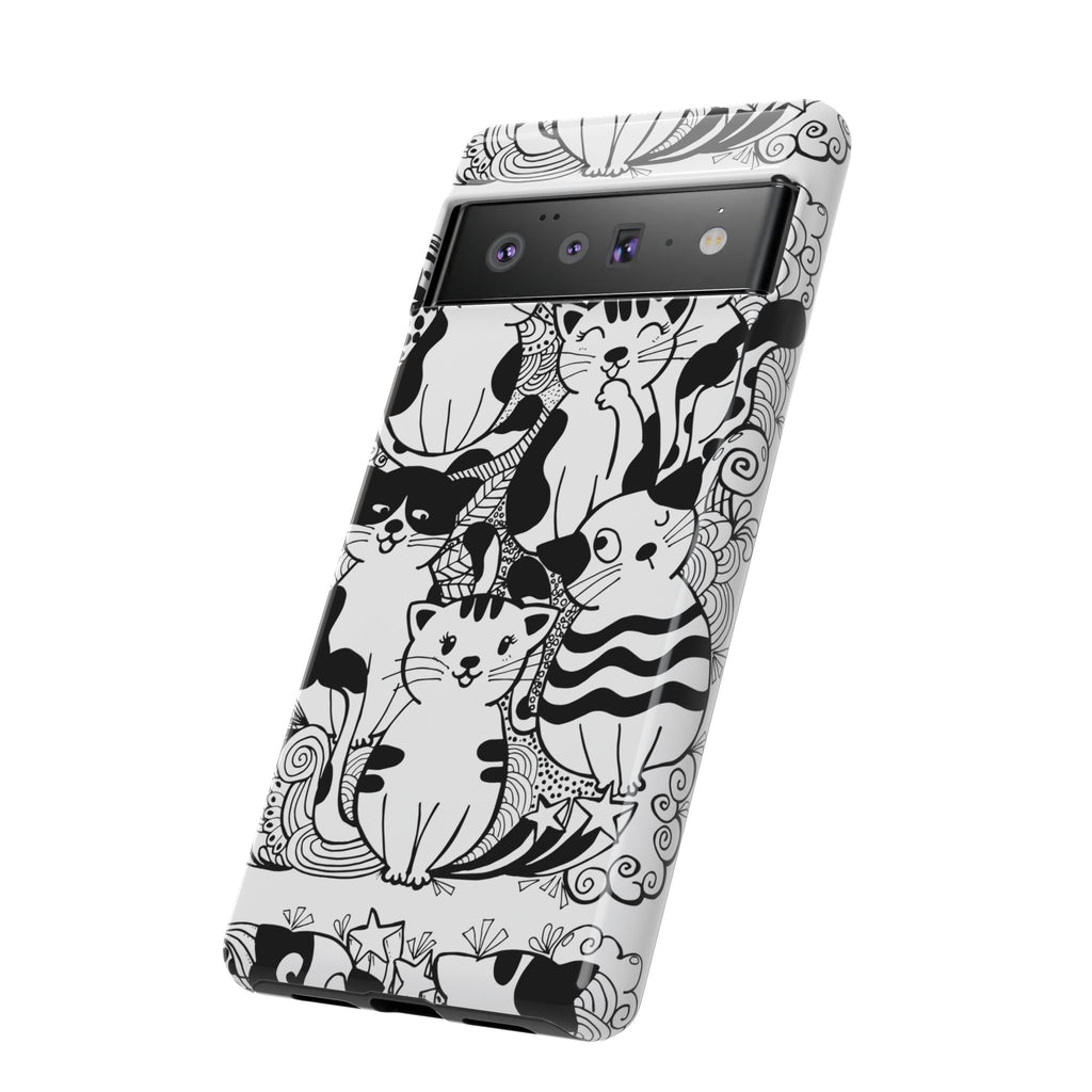 Cat-Themed Phone Case, Cute Cat Art, Pet Lover Gift, Birthday Present, Unique Cat Decor, Fun Tech Accessories, Animal Lover Case