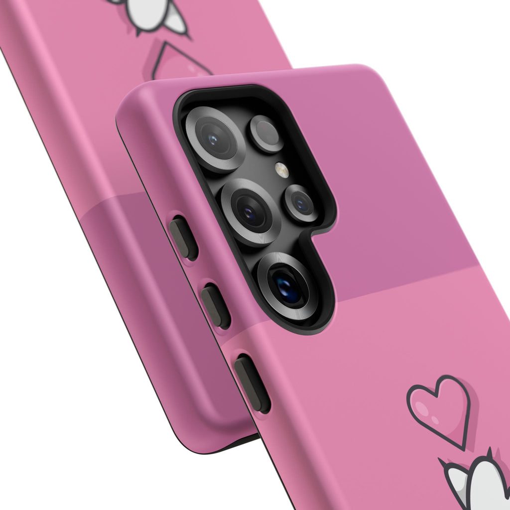 Cute Cat Paw Phone Case, Playful Pet Lover Gift, Animal Print Phone Cover, Heart Design Case, Fun Feminine Case, Kawaii Style