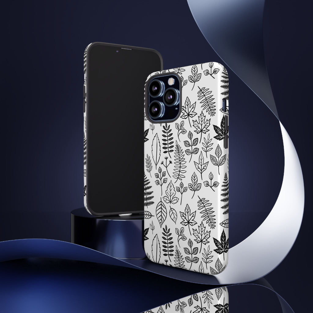 Stylish Phone Case for Nature Lovers, Botanical Design, Gift for Her, Fall Accessories, Customizable Tech Gear