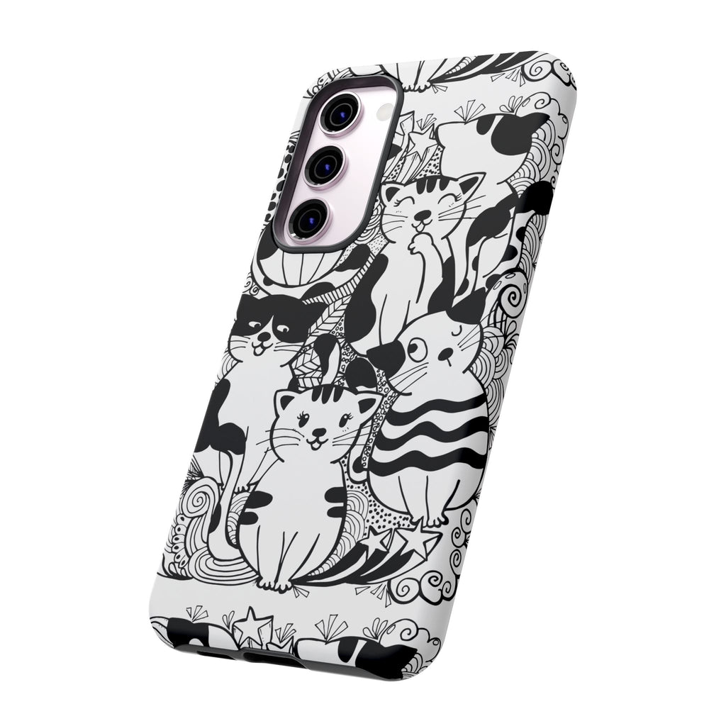 Cat-Themed Phone Case, Cute Cat Art, Pet Lover Gift, Birthday Present, Unique Cat Decor, Fun Tech Accessories, Animal Lover Case