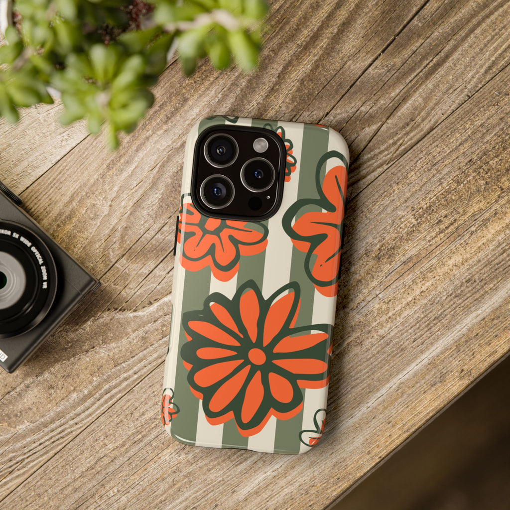 Floral Tough Phone Case - Trendy Protector for Pet Lovers, Super Cute Gift, Floral Design, Stylish Phone Cover, Unique Accessory