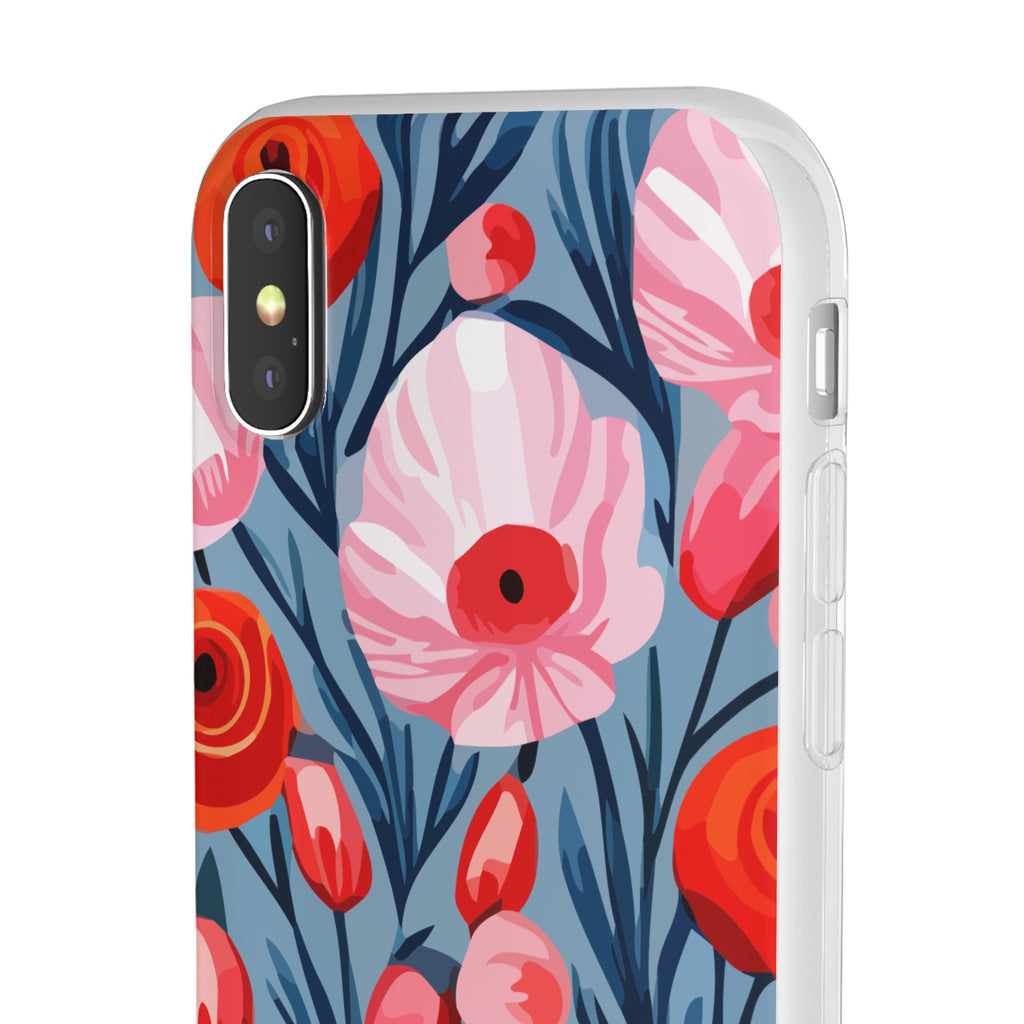 Beautiful Floral Flexi Cases for Phone, Stylish Protective Cover, Gift for Her, Phone Accessories, Floral Design