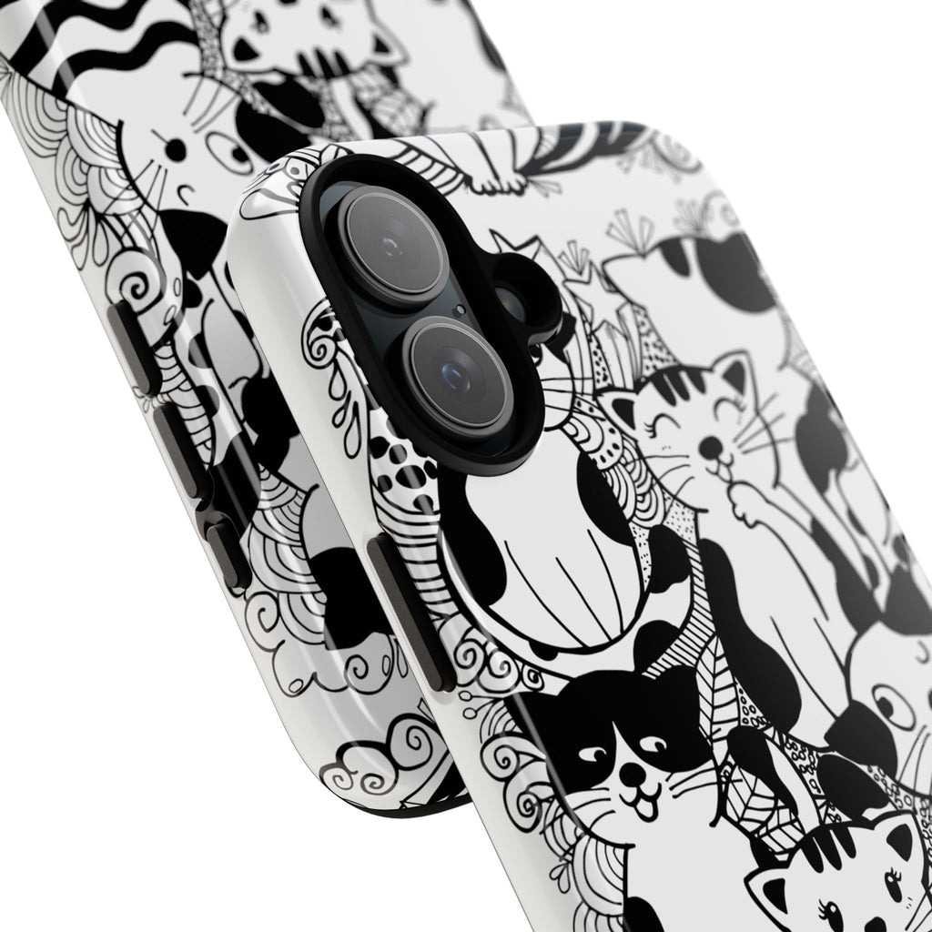 Cat-Themed Phone Case, Cute Cat Art, Pet Lover Gift, Birthday Present, Unique Cat Decor, Fun Tech Accessories, Animal Lover Case