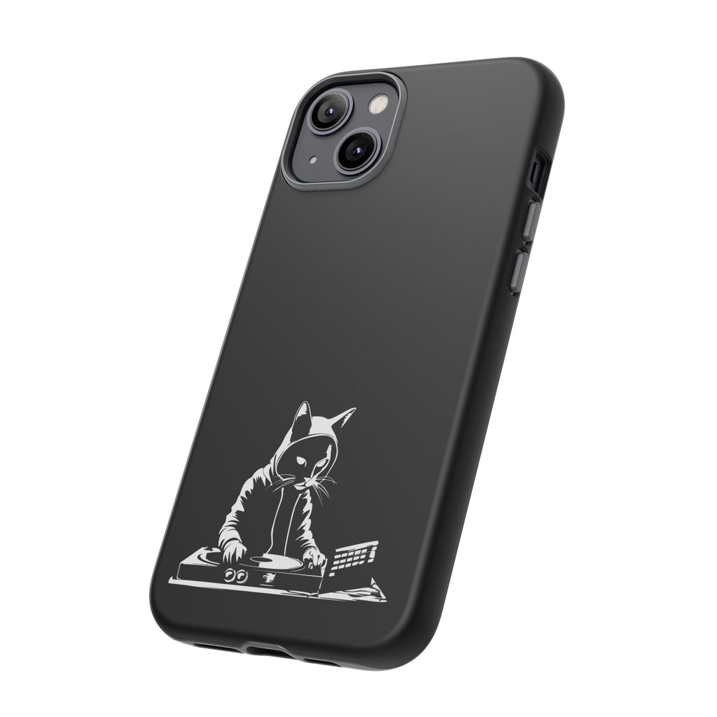 Cat DJ Phone Case | Stylish Tough Cases for Music Lovers, Gift for Cat Owners, Unique Phone Accessory, Cool Tech Gear