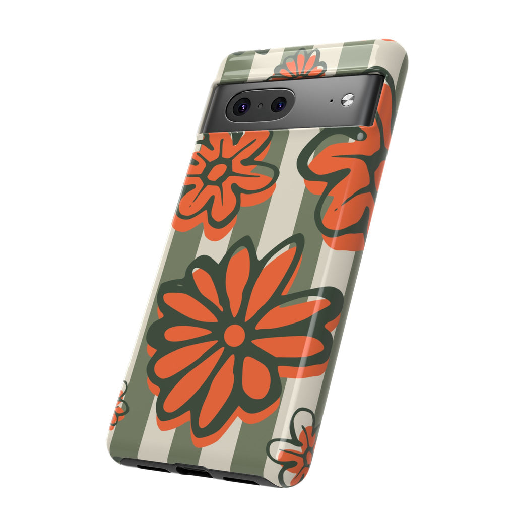 Floral Tough Phone Case - Trendy Protector for Pet Lovers, Super Cute Gift, Floral Design, Stylish Phone Cover, Unique Accessory