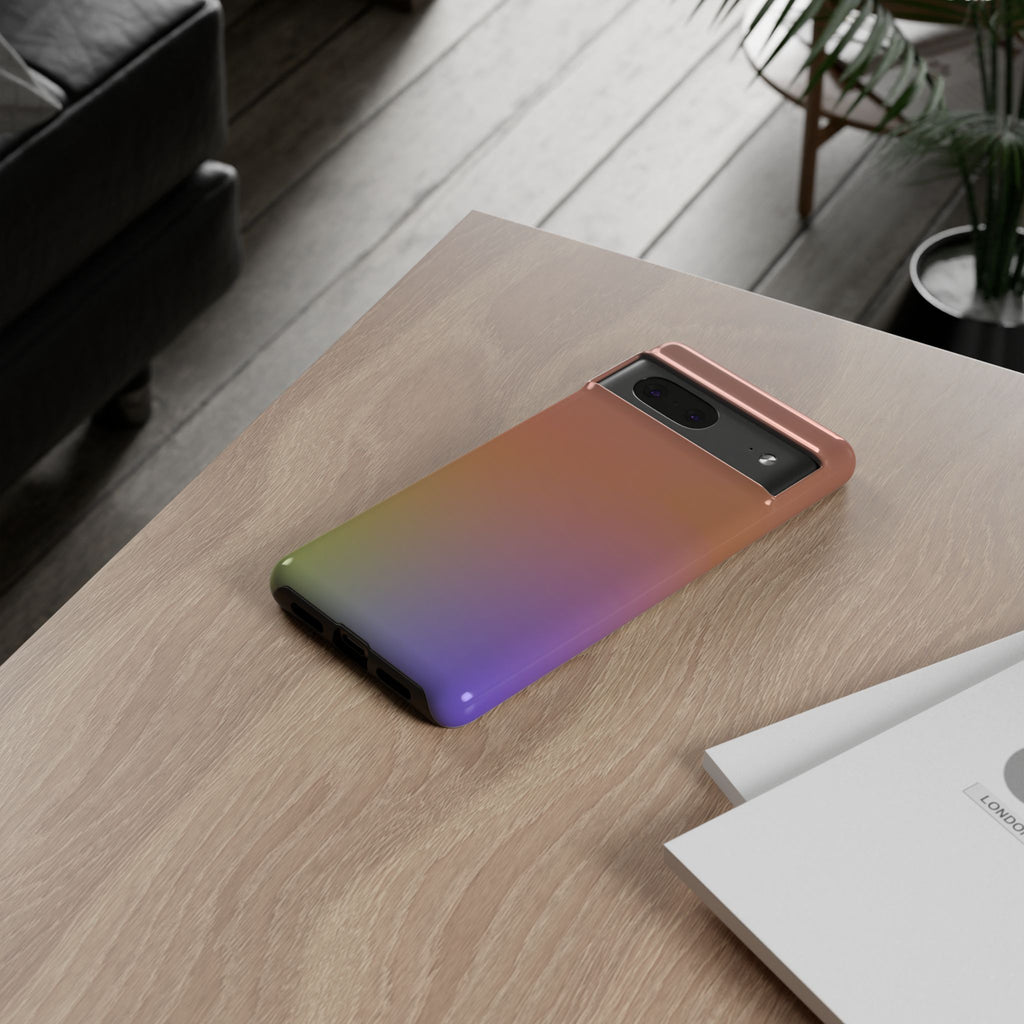 Colorful Gradient Phone Case, Tough Cases for iPhone, Customizable Phone Cover, Trendy Tech Accessory, Gift for Tech Lovers