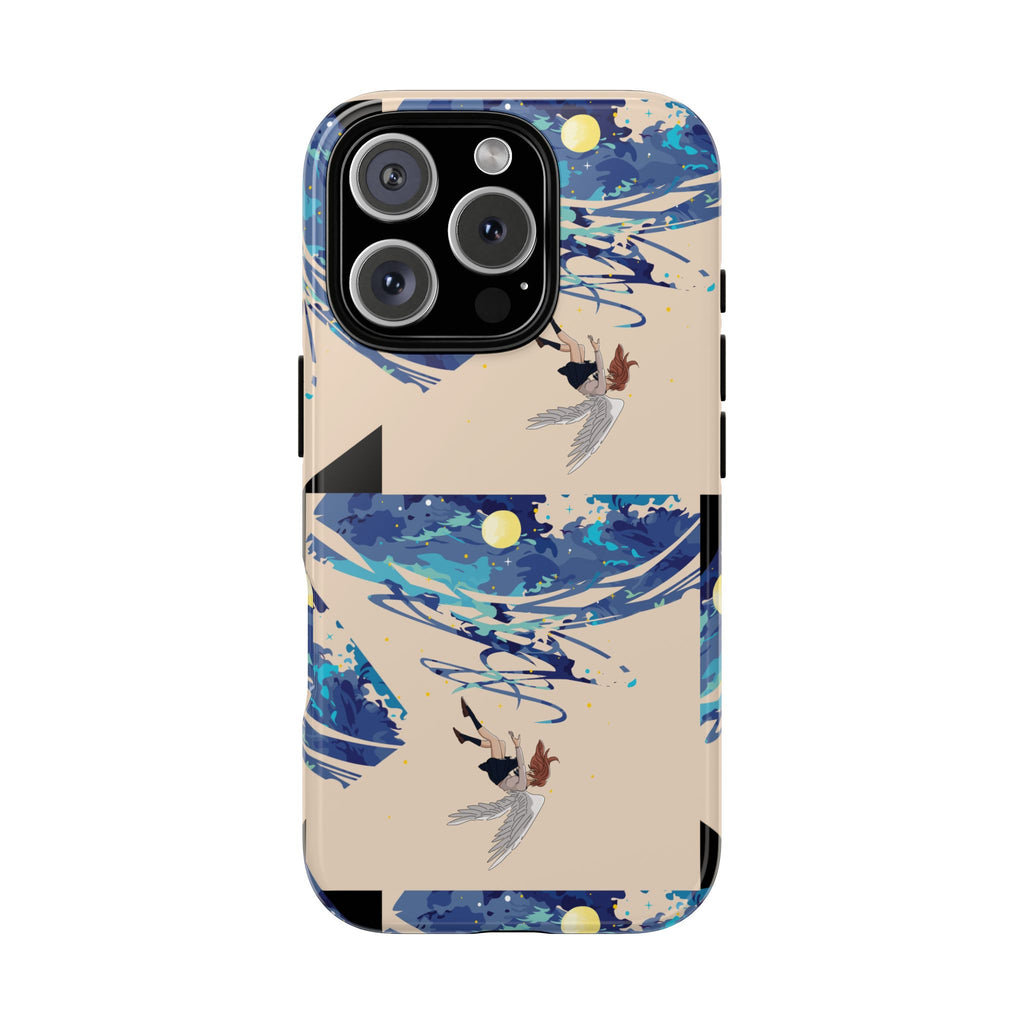 Artistic Phone Case with Abstract Design, Vivid Blue Waves and Fish, Stylish Phone Accessory, Unique Gift Idea, Trendy Tech Decor, [...]