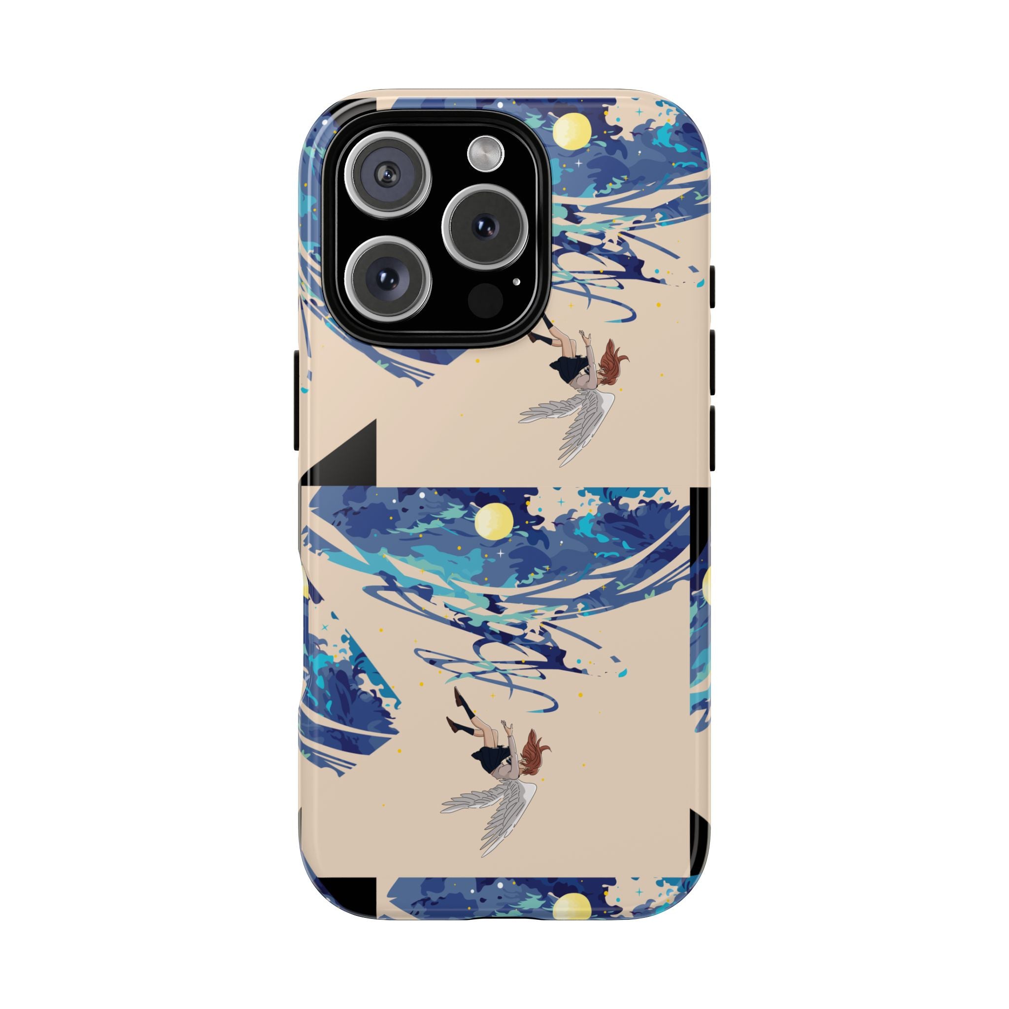 Artistic Phone Case with Abstract Design, Vivid Blue Waves and Fish, Stylish Phone Accessory, Unique Gift Idea, Trendy Tech Decor, [...]