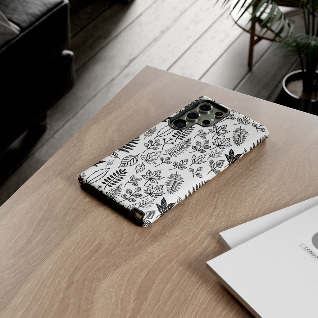 Stylish Phone Case for Nature Lovers, Botanical Design, Gift for Her, Fall Accessories, Customizable Tech Gear