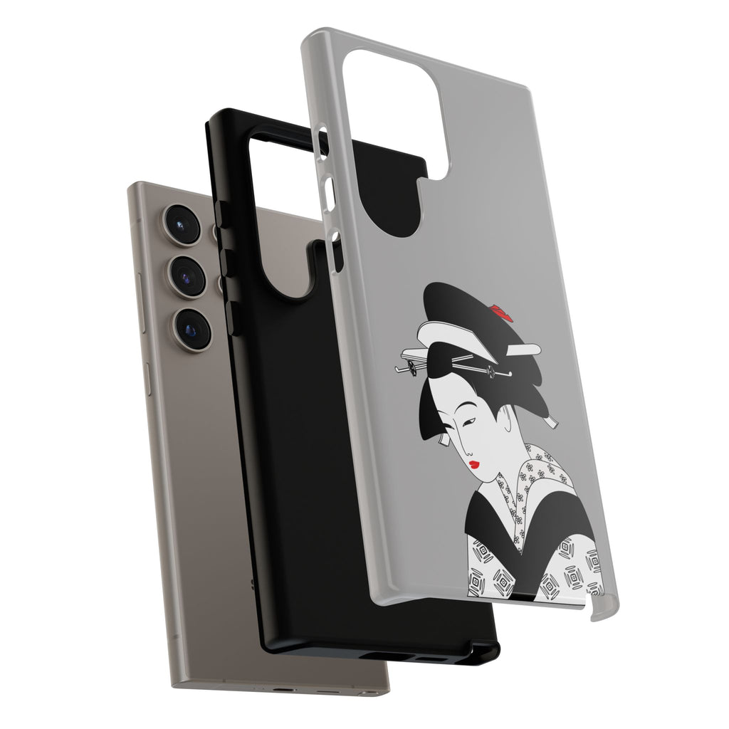 Stylish Phone Case with Japanese Geisha Design, Tough Phone Case, Cute Phone Cover, Japanese Art, Ethnic Style