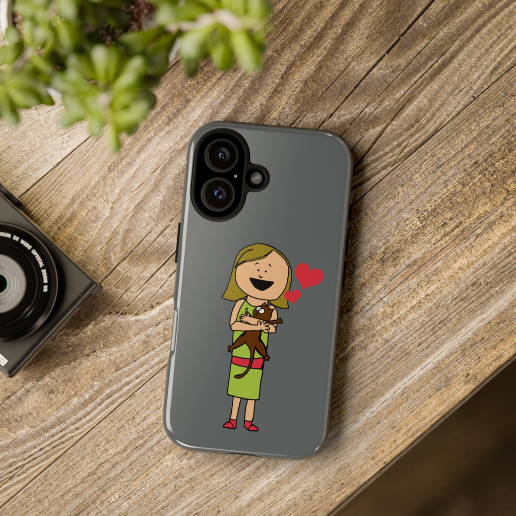 Pet Lover's Phone Case, Cute Animal Phone Cover, Gift for Dog Lovers, Cartoon Design, Fun Smartphone Accessory