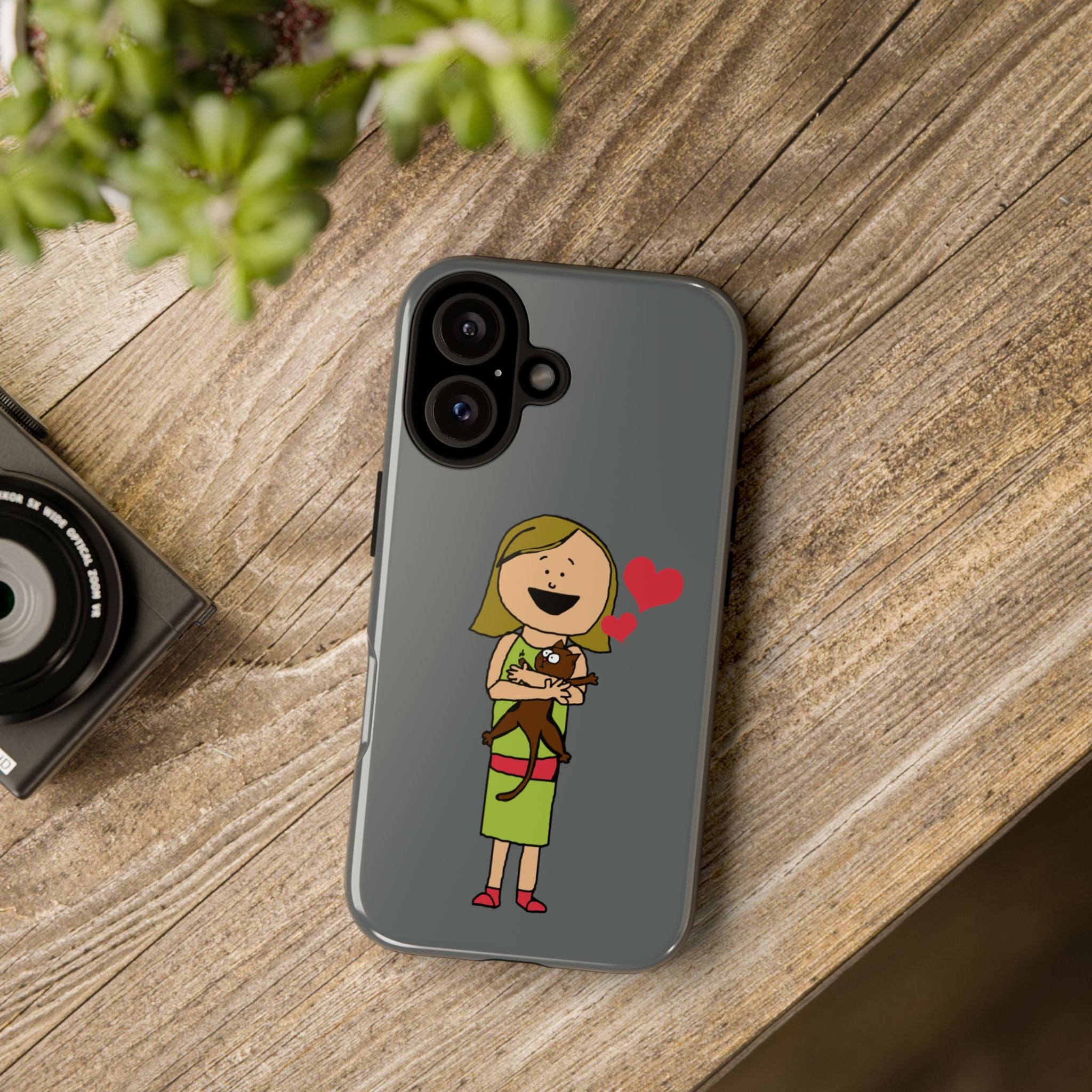 Pet Lover's Phone Case, Cute Animal Phone Cover, Gift for Dog Lovers, Cartoon Design, Fun Smartphone Accessory