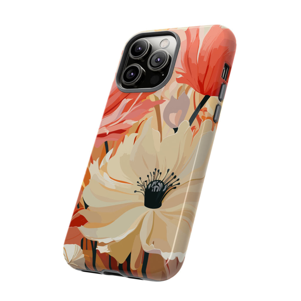 Floral Phone Case, Tough Protective Cover for Floral Lovers, Perfect Gift for Friends, Spring Celebration, Art Lovers Gift