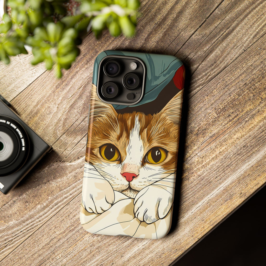 Cute Cat Phone Case - Ideal for Cat Lovers, Pet Owners, Birthday Gifts, Smartphone Accessories, Funny Pet Humor