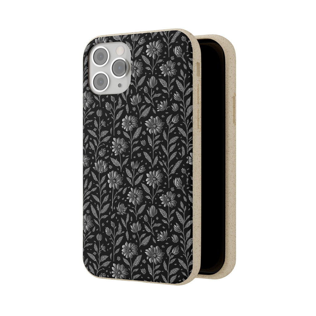 Eco-Friendly Floral Phone Case, Biodegradable iPhone Case, Sustainable Fashion Accessory, Nature Lover Gift, Eco-Conscious Phone Cover