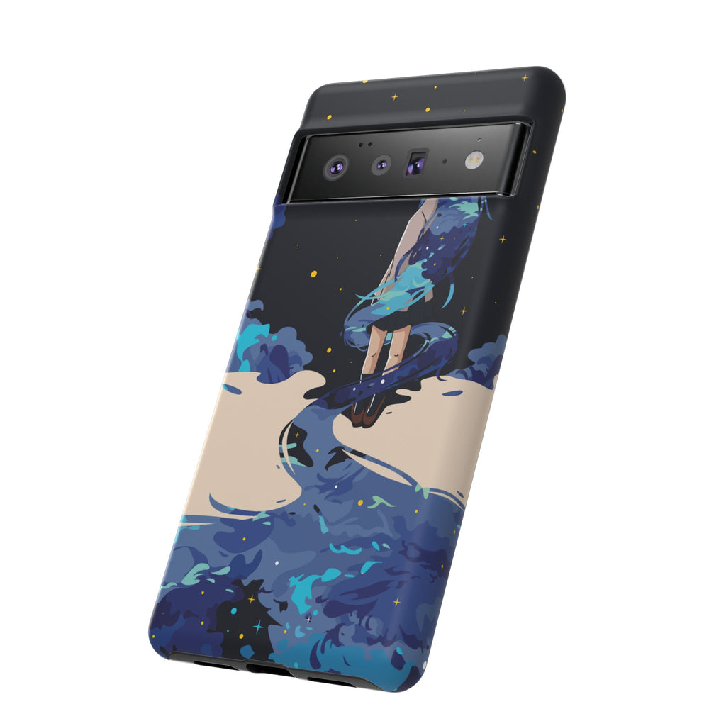 Galaxy-Inspired Phone Case, Celestial Design, Tough Phone Cover, Gift for Space Lovers, Artsy Accessories, Unique Merchandise