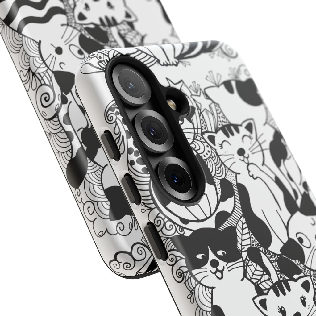 Cat-Themed Phone Case, Cute Cat Art, Pet Lover Gift, Birthday Present, Unique Cat Decor, Fun Tech Accessories, Animal Lover Case