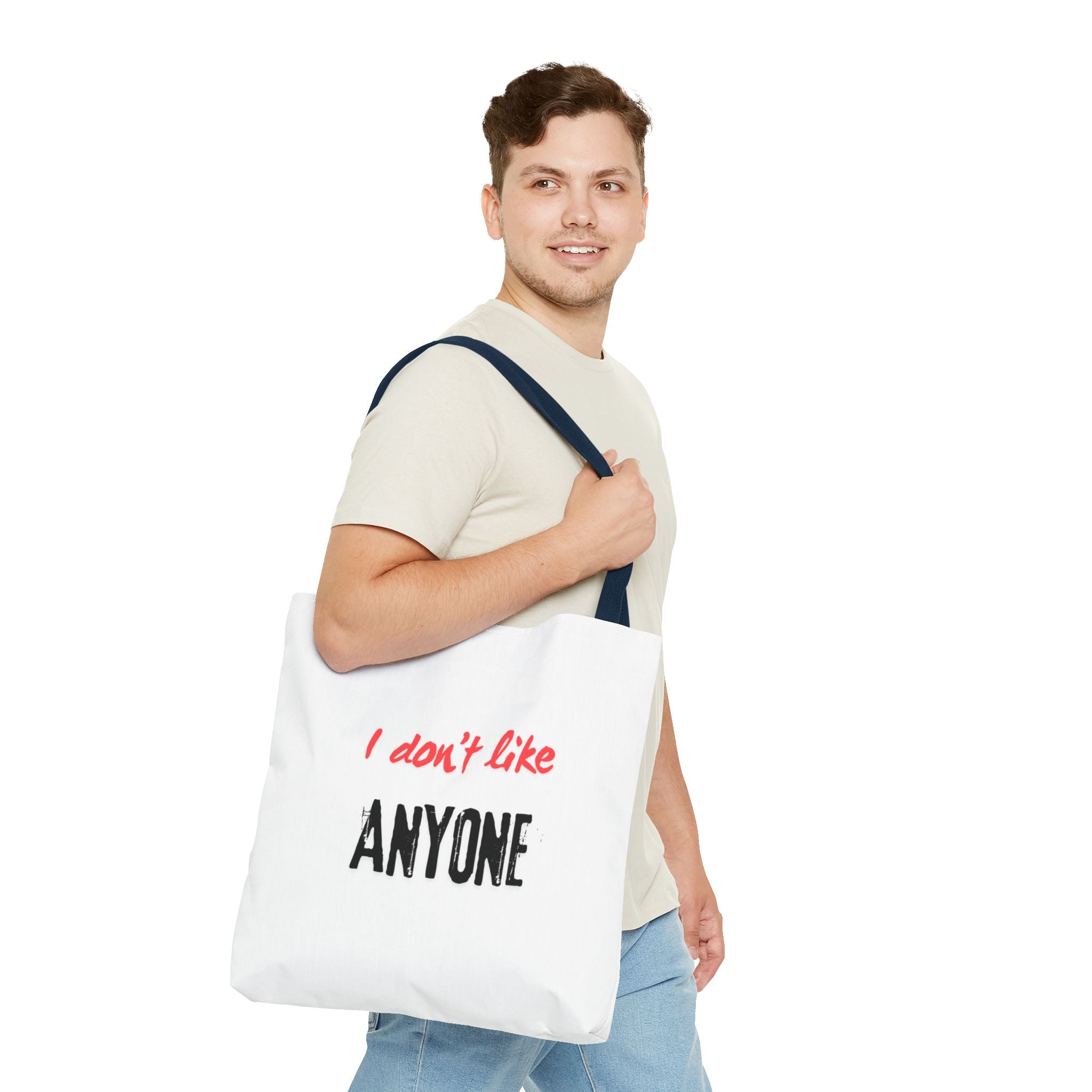 English White "I Like No One" – Anti-Social Tote