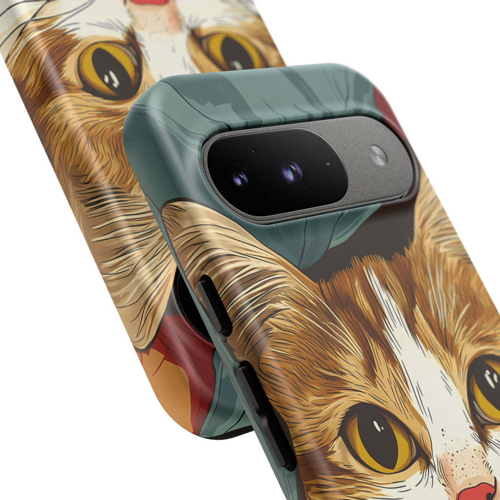 Cute Cat Phone Case - Ideal for Cat Lovers, Pet Owners, Birthday Gifts, Smartphone Accessories, Funny Pet Humor