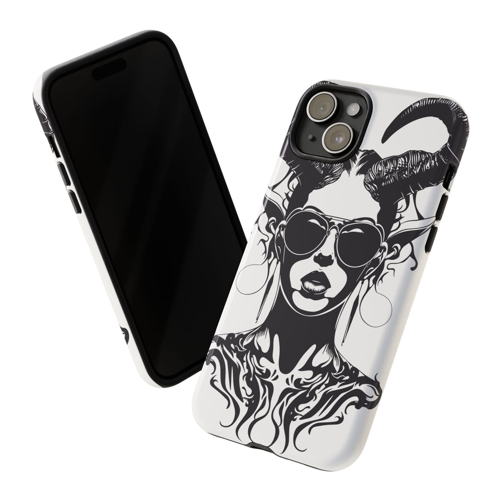 Tough Cases: Stylish Phone Case with Edgy Design, Protective Cover, Gift for Her, Trendy Accessories, Unique Art, Holiday Present