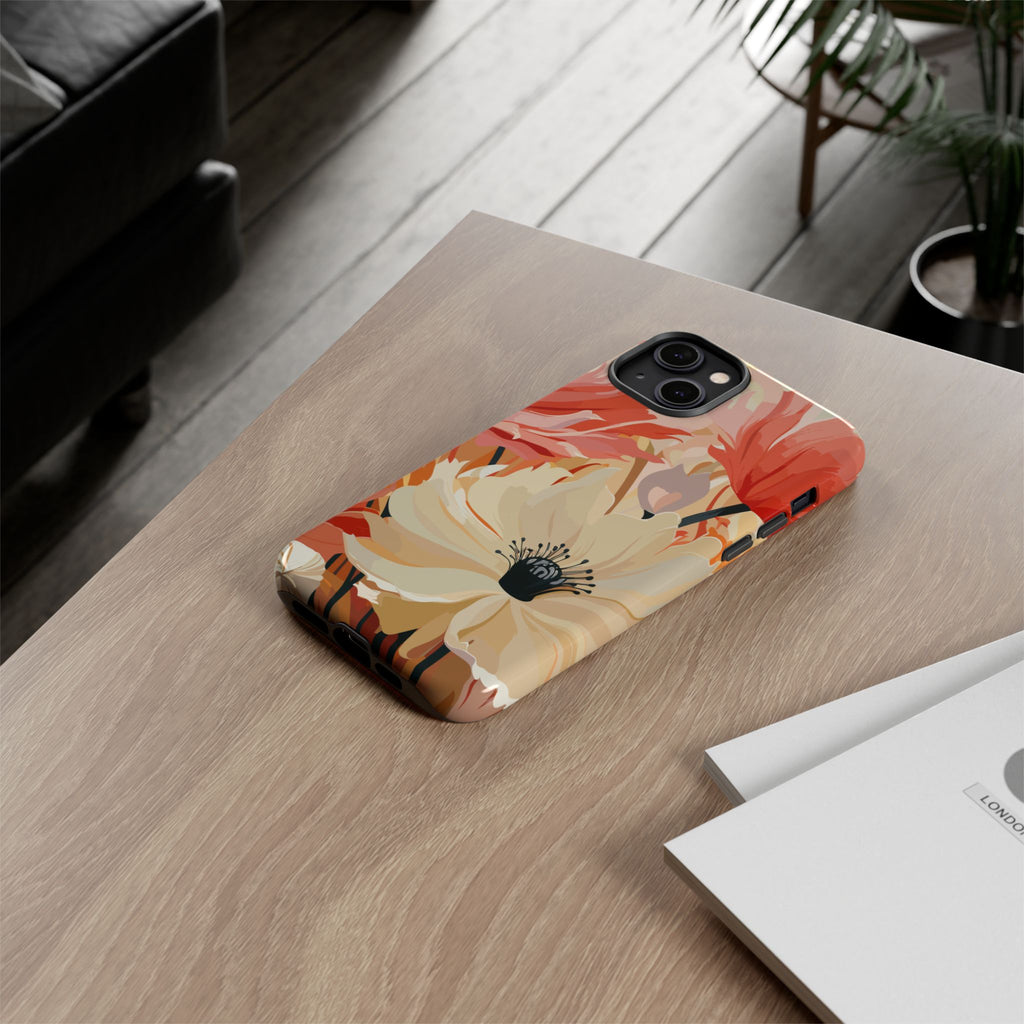 Floral Phone Case, Tough Protective Cover for Floral Lovers, Perfect Gift for Friends, Spring Celebration, Art Lovers Gift