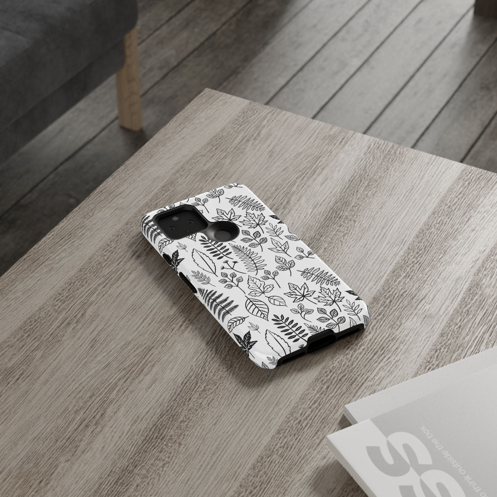 Stylish Phone Case for Nature Lovers, Botanical Design, Gift for Her, Fall Accessories, Customizable Tech Gear