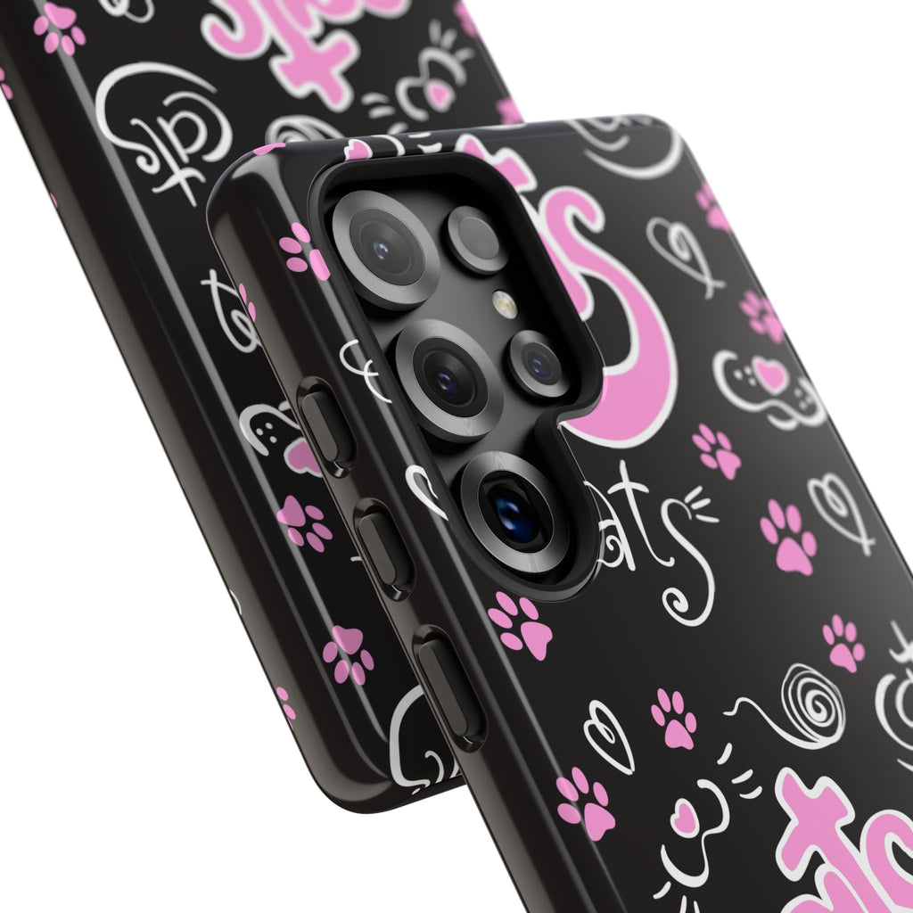 Cute Cat Print Phone Cases, Tough Cases for Cat Lovers, Pet Phone Cover, Gift for Cat Moms, Stylish Phone Accessories