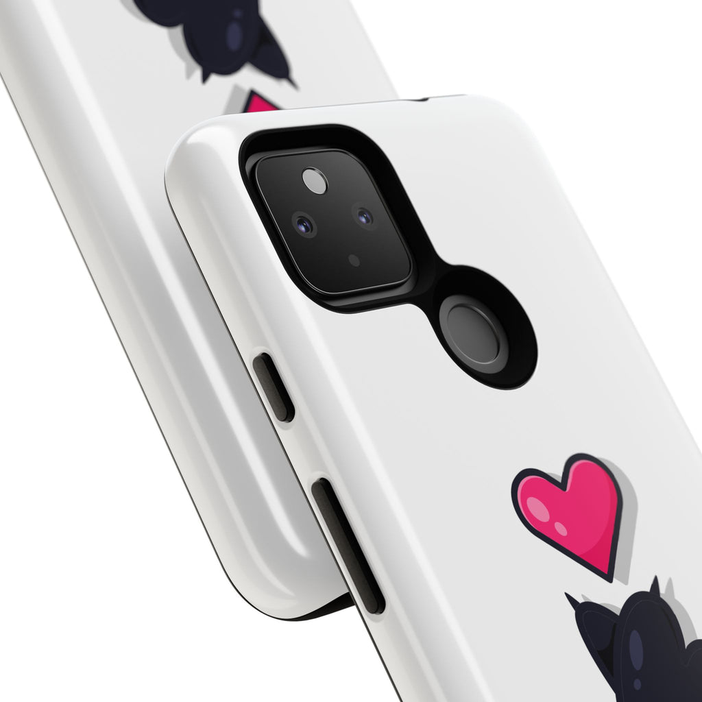 Cute Cat Love Phone Case, Tough Cell Phone Cover, Animal Lover Gifts, Pet Parent Accessories, Valentine's Day Essentials