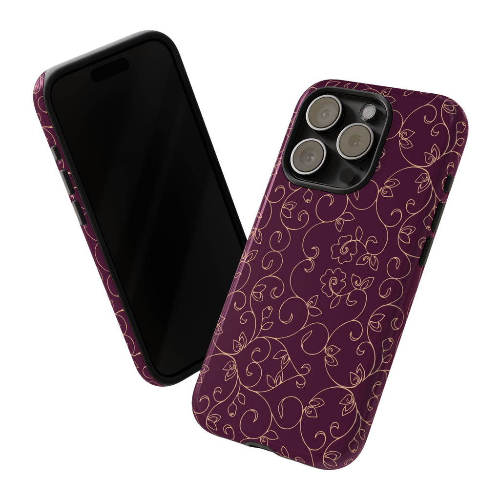 Elegant Floral Phone Case | Durable Mobile Cover, Gift for Her, Floral Design, Stylish Accessory, Phone Protection