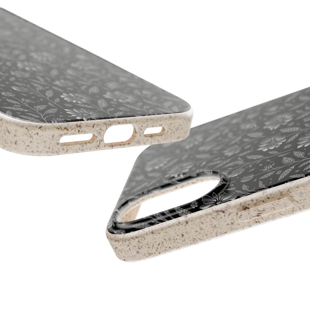 Eco-Friendly Floral Phone Case, Biodegradable iPhone Case, Sustainable Fashion Accessory, Nature Lover Gift, Eco-Conscious Phone Cover