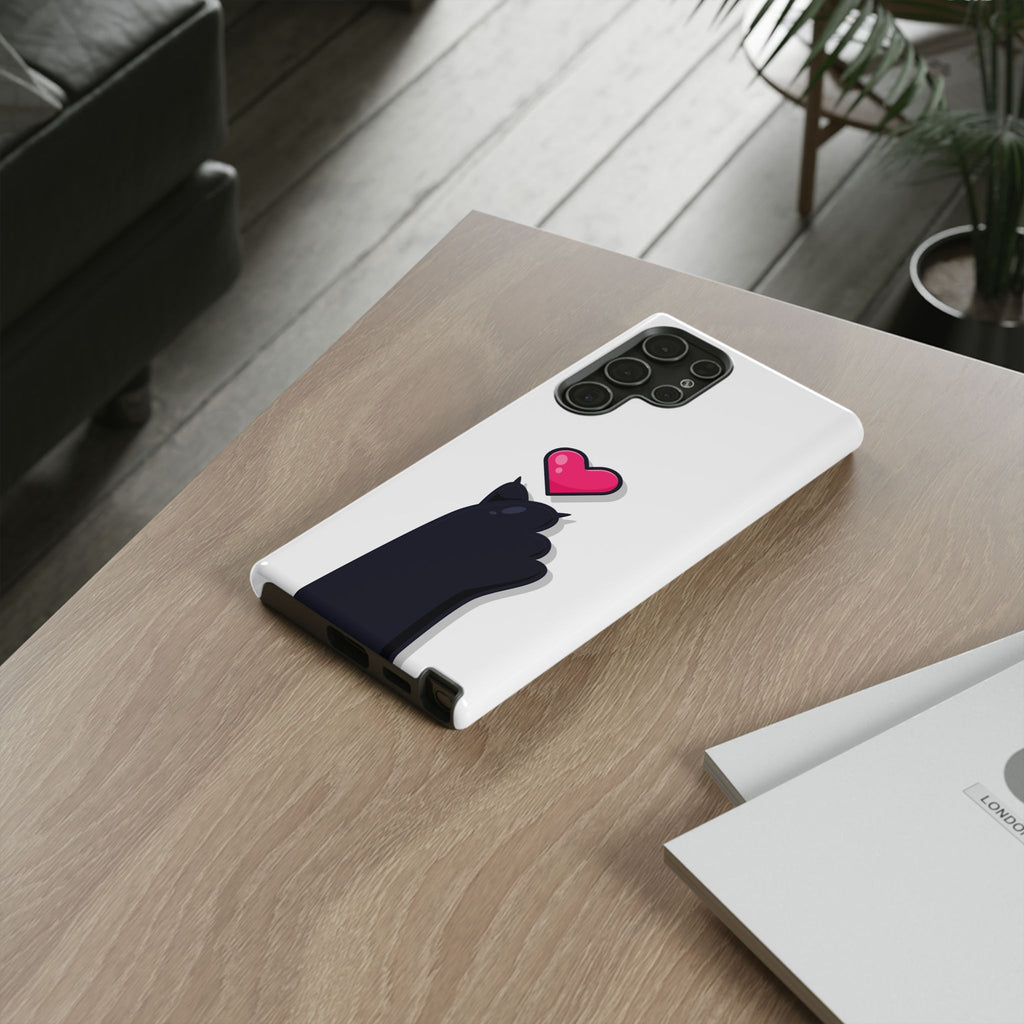 Cute Cat Love Phone Case, Tough Cell Phone Cover, Animal Lover Gifts, Pet Parent Accessories, Valentine's Day Essentials