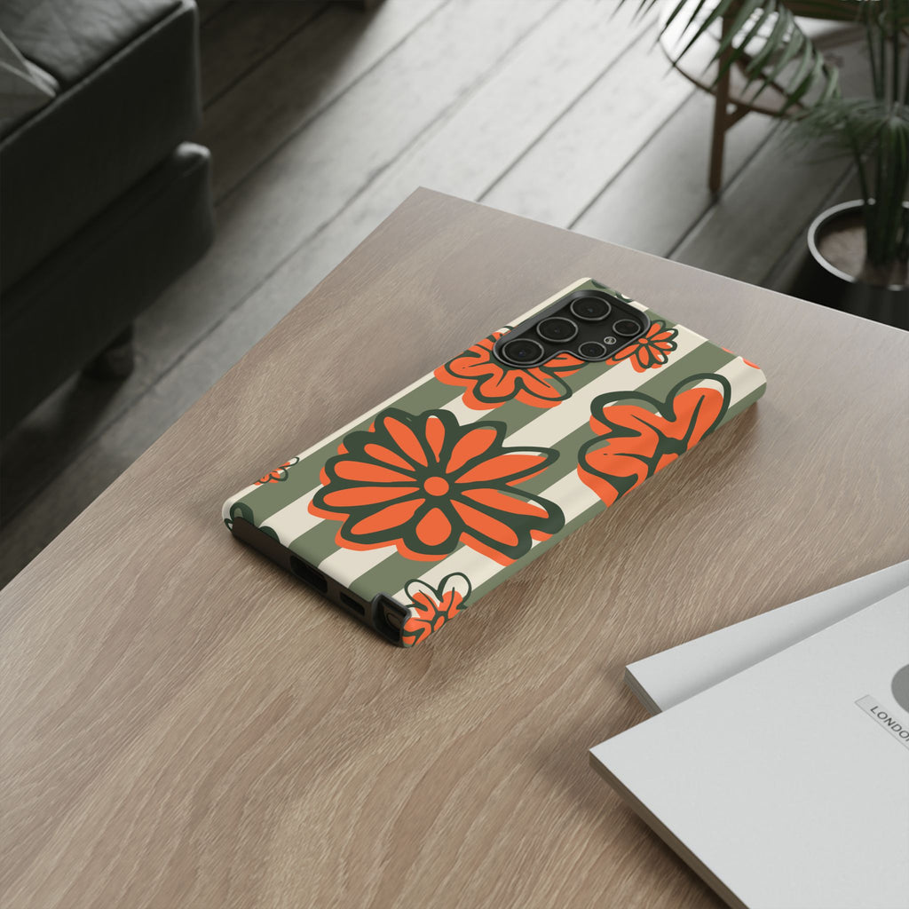 Floral Tough Phone Case - Trendy Protector for Pet Lovers, Super Cute Gift, Floral Design, Stylish Phone Cover, Unique Accessory